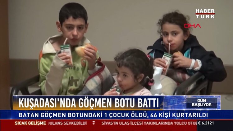 Kuşadası'nda göçmen botu battı: Batan göçmen botundaki 1 çocuk öldü, 46 kişi kurtarıldı