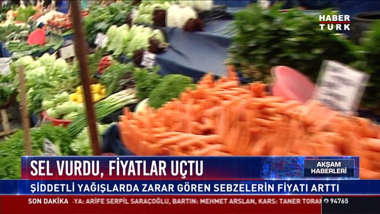 Sel vurdu, fiyatlar uçtu: Şiddetli yağışlarda zarar gören sebzelerin fiyatı arttı