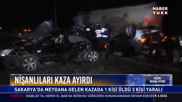 Nişanlıları kaza ayırdı: Sakarya'da meydana gelen kazada 1 kişi öldü 3 kişi yaralı
