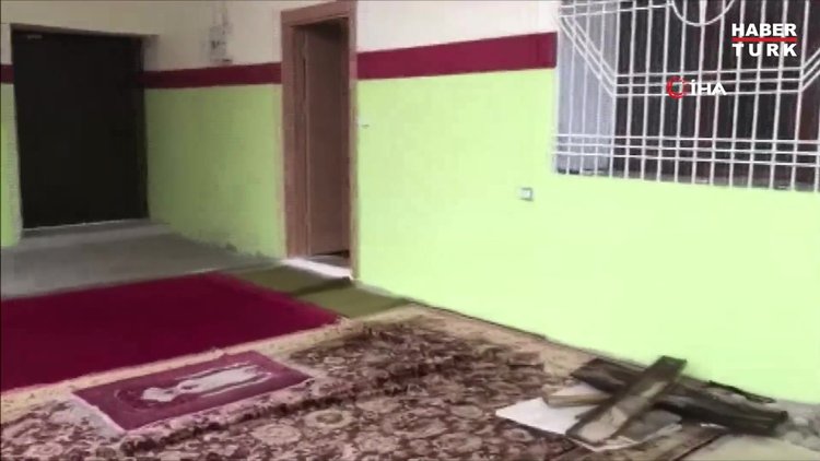Teröristlerin cami yanında yaptıkları ilk yardım sığınağı imha edildi