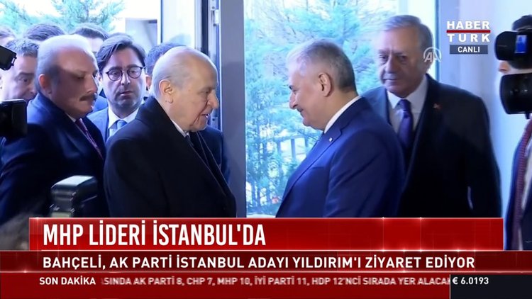 Bahçeli'den Yıldırım'a destek