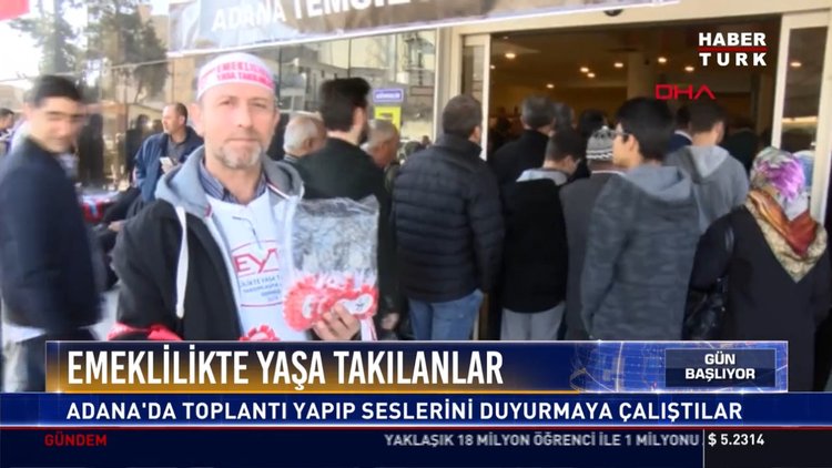 Emeklilikte yaşa takılanlar: Adana'da toplantı yapıp seslerini duyurmaya çalıştılar