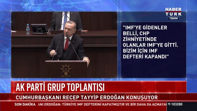Ak parti grup toplantısı: Cumhurbaşkanı Recep tayyip erdoğan konuşuyor