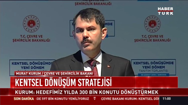 Kentsel dönüşüm stratejisi: Kurum: Hedefimiz yılda 300 bin konutu dönüştürmek