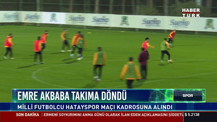 Emre Akbaba takıma döndü: Milli futbolcu Hatayspor maçı kadrosuna alındı
