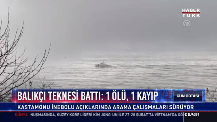 Balıkçı teknesi battı: 1 ölü, 1 kayıp: Kastamonu İnebolu açıklarında arama çalışmaları sürüyor