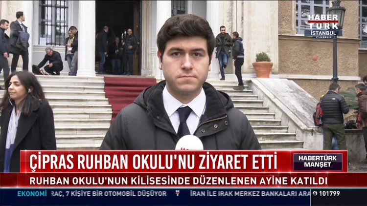 Çipras Ruhban Okulu'nu ziyaret etti: Ruhban Okulu'nun kilisesinde düzenlenen ayine katıldı