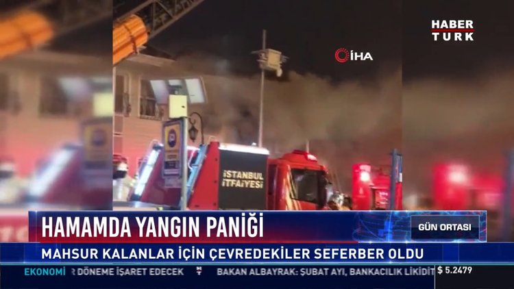 Hamamda yangın paniği: Mahsur kalanlar için çevredekiler seferber oldu