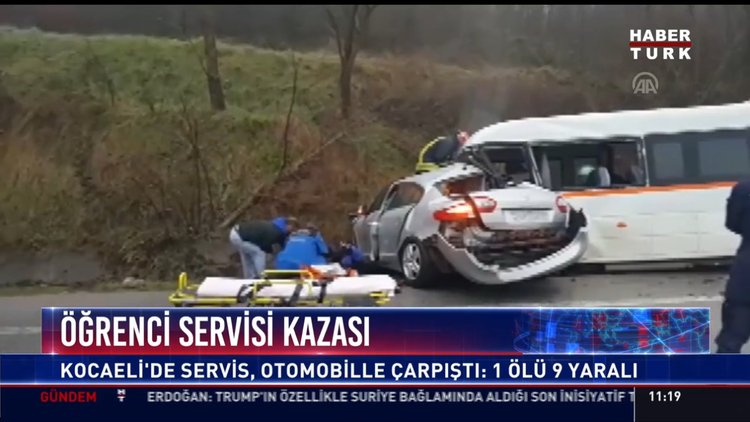 Öğrenci servisi kazası: Kocaeli'de servis, otomobille çarpıştı: 1 ölü 9 yaralı