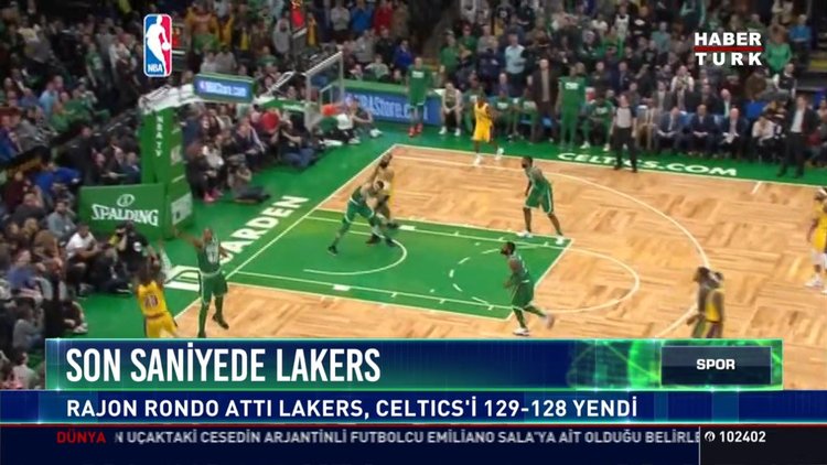 Son saniyede Lakers: Rajon Rondo attı Lakers, Celtics'i 129-128 yendi