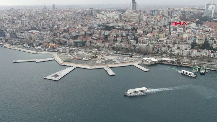 Kabataş meydan düzenlemesi ve transfer merkezine çalışmalar yeniden başladı!