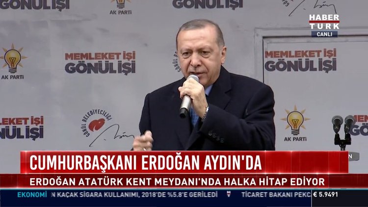 Cumhurbaşkanı Recep Tayyip Erdoğan, Aydın'da düzenlenen mitingde muhalefete sert sözlerle yüklendi