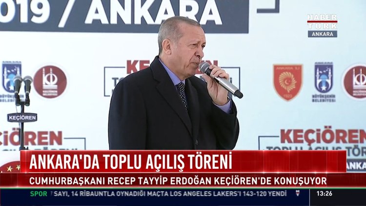 Cumhurbaşkanı Recep Tayyip Erdoğan Keçiören'de konuştu