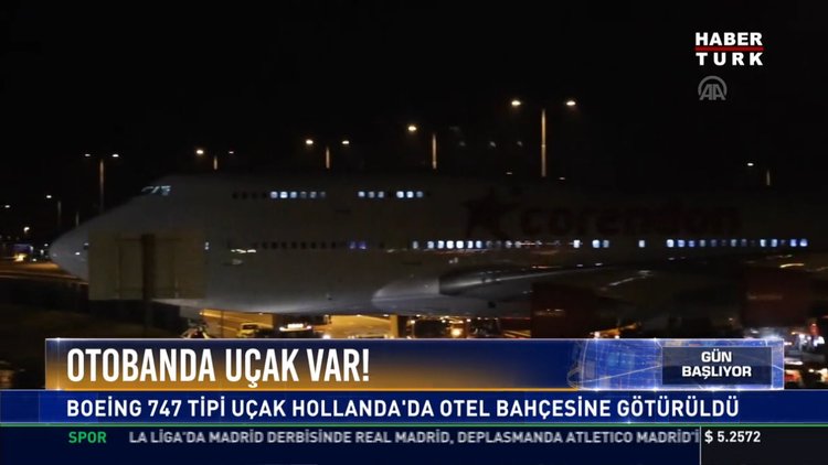 Otobanda uçak var!: Boeing 747 tipi uçak Hollanda'da otel bahçesine götürüldü