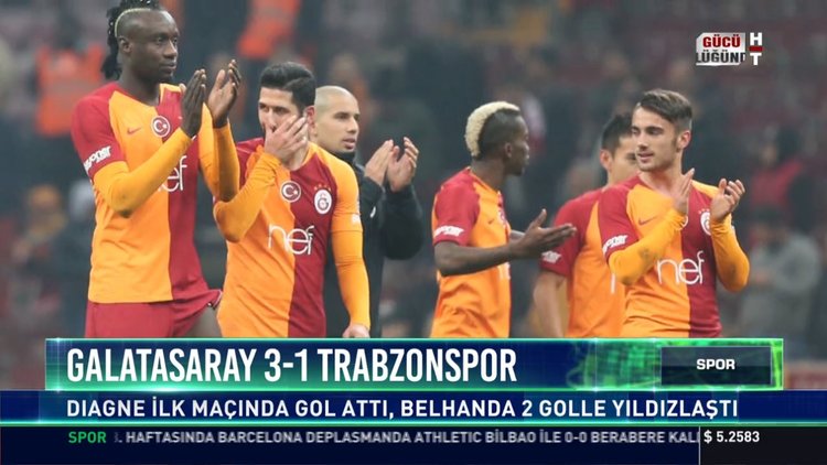 Galatasaray 3-1 Trabzonspor: Diagne ilk maçında gol attı, Belhanda 2 golle yıldızlaştı