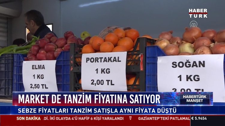 Market de tanzim fiyatına satıyor: Sebze fiyatları tanzim satışla aynı fiyata düştü