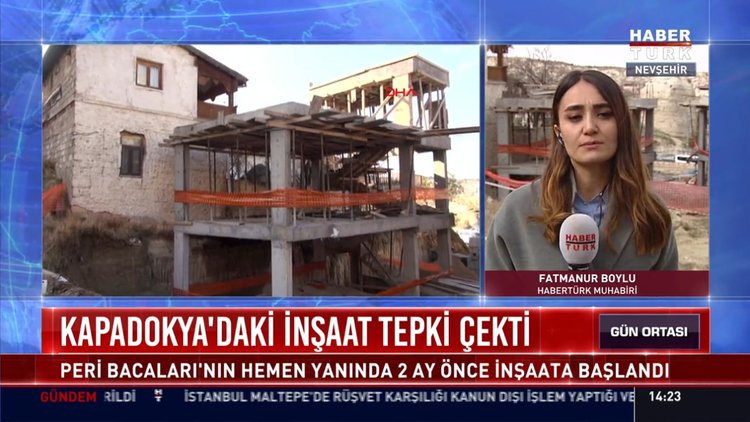 Kapadokya'daki inşaat tepki çekti