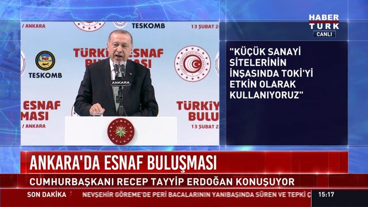 Ankara'da esnaf buluşması: Cumhurbaşkanı Recep Tayyip Erdoğan konuştu
