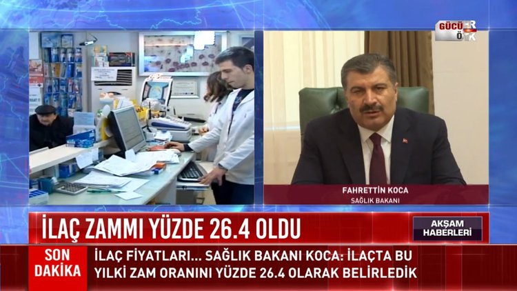 Sağlık Bakanı Koca'dan ilaç zam oranı açıklaması