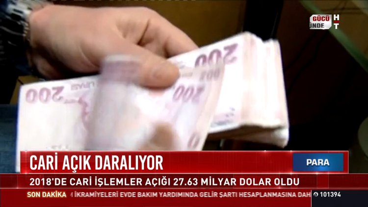 Cari açık daralıyor: 2018'de cari işlemler açığı 27.63 milyar dolar oldu