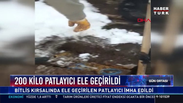 200 kilo patlayıcı ele geçirildi: Bitlis kırsalında ele geçirilen patlayıcı imha edildi