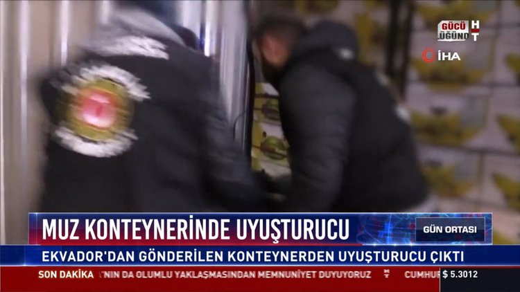 Muz konteynerinde uyuşturucu: Ekvador'dan gönderilen konteynerden uyuşturucu çıktı