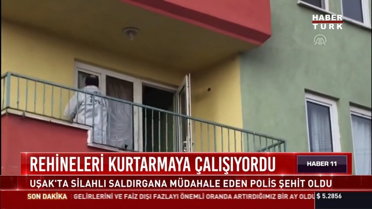 Rehineleri kurtarmaya çalışıyordu: Uşak'ta silahlı saldırgana müdahele eden polis şehit oldu