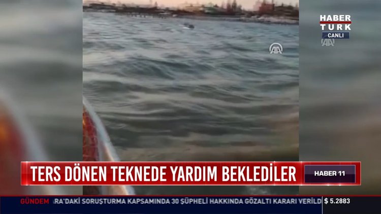Ters dönen teknede yardım beklediler: Antalya'da denizde mahsur kalan 3 balıkçı kurtarıldı