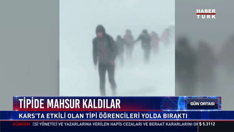 Tipide mahsur kaldılar: Kars'ta etkili olan tipi öğrencileri yolda bıraktı