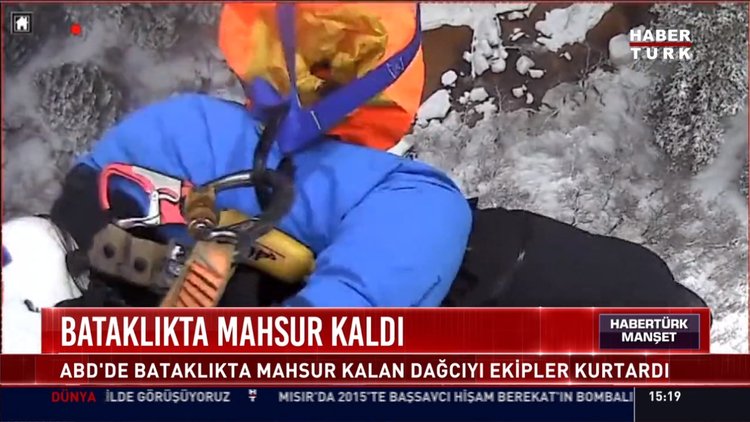 Bataklıkta mahsur kaldı: ABD'de bataklıkta mahsur kalan dağcıyı ekipler kurtardı