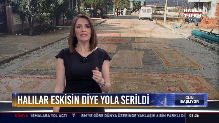 Halılar eskisin diye yola serildi