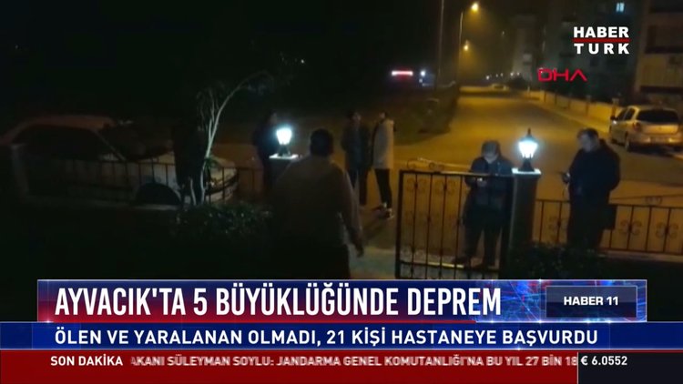 Ayvacık'ta 5 büyüklüğünde deprem: Ölen ve yaralanan olmadı, 21 kişi hastaneye başvurdu