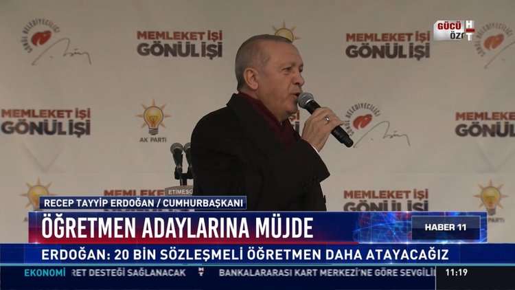Öğretmen adaylarına müjde: Erdoğan: 20 bin sözleşmeli öğretmen daha atayacağız
