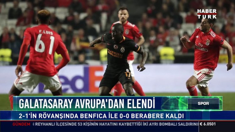 Galatasaray Avrupa'dan elendi: 2-1'in rövanşında Benfica ile 0-0 berabere kaldı