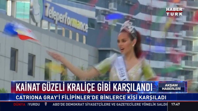 Kainat güzeli kraliçe gibi karşılandı: Catrıona Gray'i Filipinler'de binlerce kişi karşıladı
