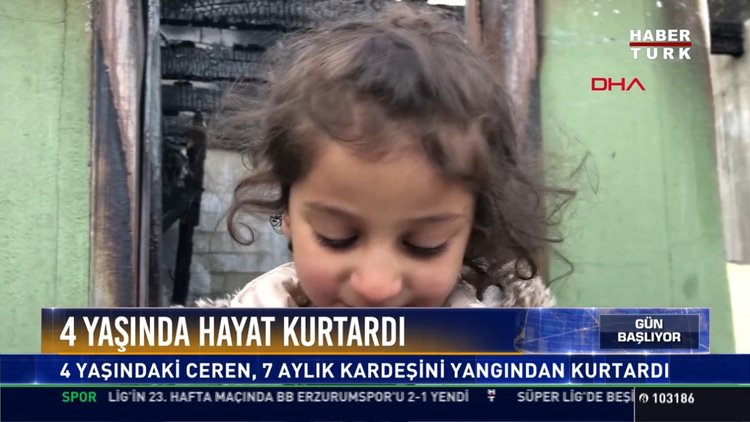 4 yaşında hayat kurtardı: 4 yaşındaki Ceren, 7 aylık kardeşini yangından kurtardı