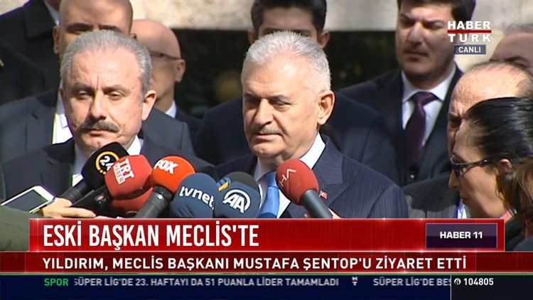 Eski Başkan Meclis'te: Yıldırım Meclis Başkanı Mustafa Şentop'u ziyaret etti