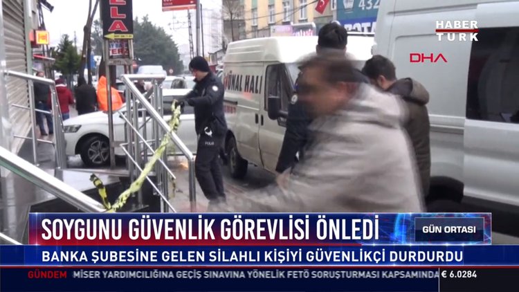 Soygunu güvenlik görevlisi önledi: Banka şubesine gelen silahlı kişiyi güvenlikçi durdurdu