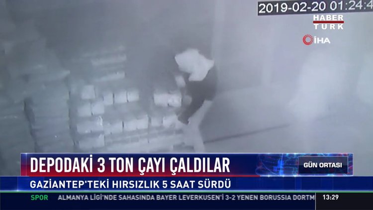 Depodaki 3 ton çayı çaldılar: Gaziantep'teki hırsızlık 5 saat sürdü