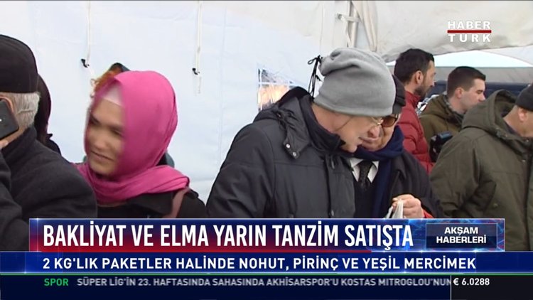 Bakliyat ve Elma yarın tanzim satışta: 2 kg'lık paketler halinde Nohut, Pirinç ve Yeşil mercimek