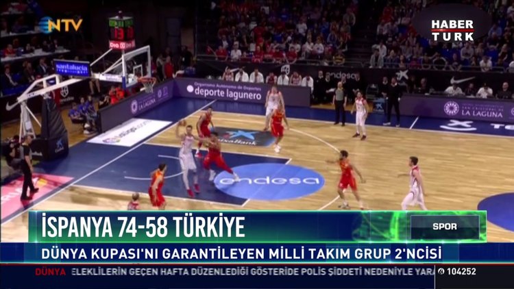 İspanya 74-58 Türkiye: Dünya Kupası'nı garantiliyen Milli Takım grup 2'ncisi