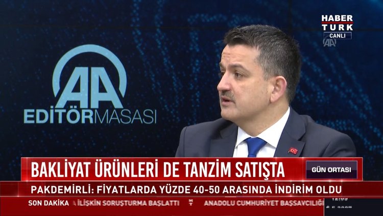 Bakliyat ürünleri de tanzim satışta: Pakdemirli: Fiyatlarda yüzde 40-50 arasında indirim oldu