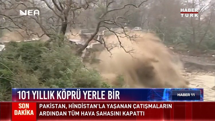 101 yıllık köprü yerle bir