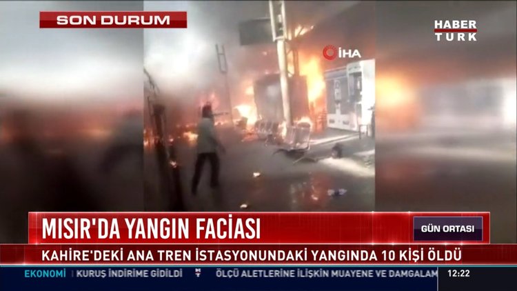 Kahire'deki ana tren istasyonundaki yangında 10 kişi öldü