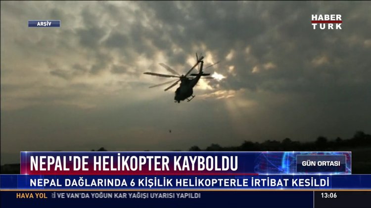 Nepal'de helikopter kayboldu!