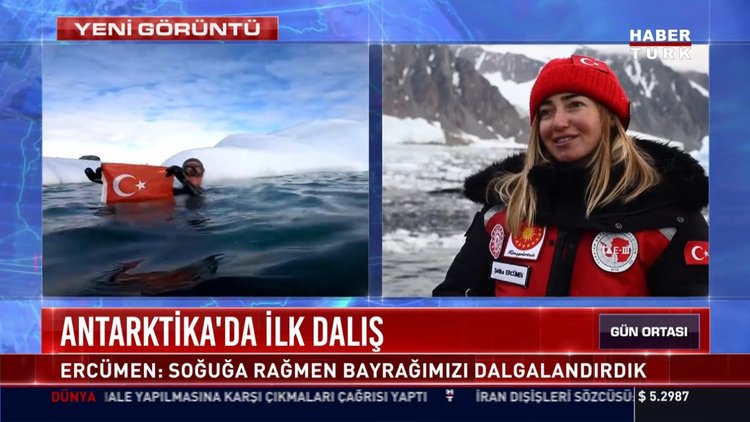 Antartika'da ilk dalış: Ercümen: Soğuğa rağmen bayrağımızı dalgalandırdık