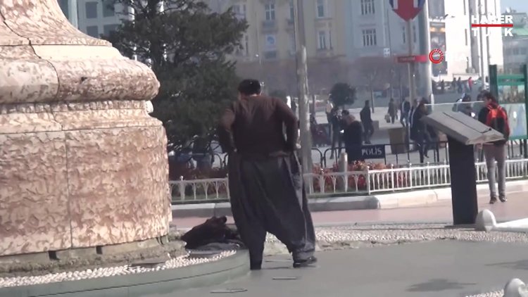 Taksim'de dilenci operasyonu