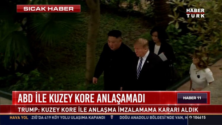 Abd ile Kuzey Kore anlaşamadı: Trump: Kuzey Kore ile anlaşma imzalamama kararı aldı