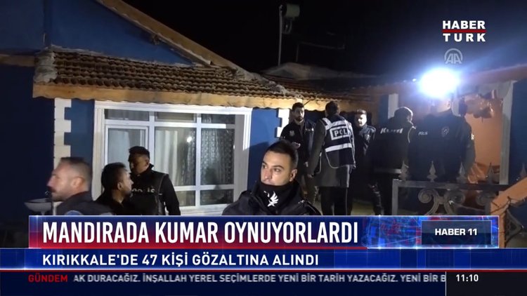 Mandırada kumar oynuyorlardı: Kırıkkale'de 47 kişi gözaltına alındı