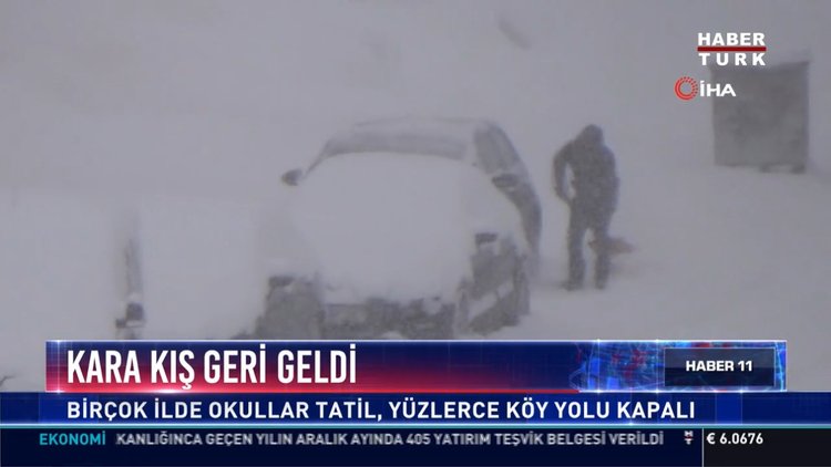 Kara kış geri geldi: Birçok ilde okullar tatil, yüzlerce köy yolu kapalı